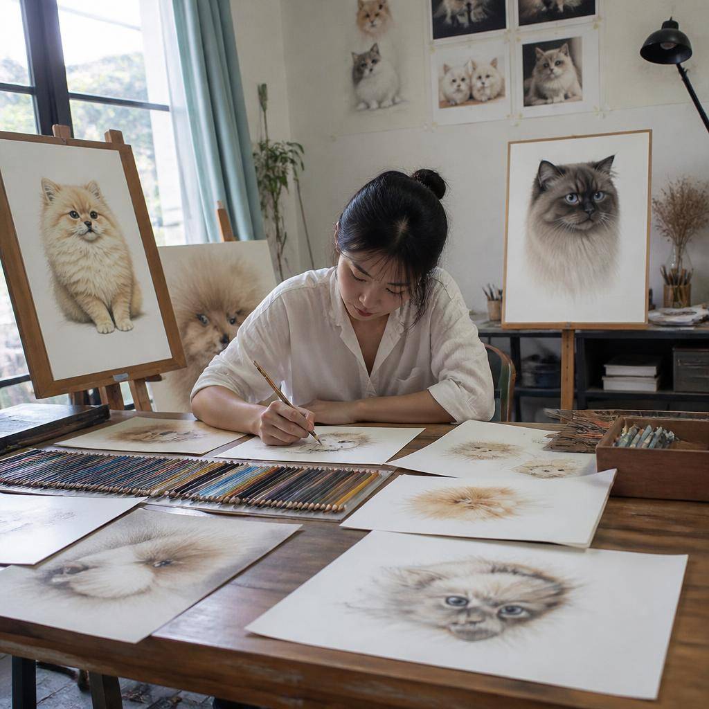 วาดขนสัตว์ให้ดูนุ่มฟูเหมือนจริงด้วยเทคนิคดินสอสีไม้