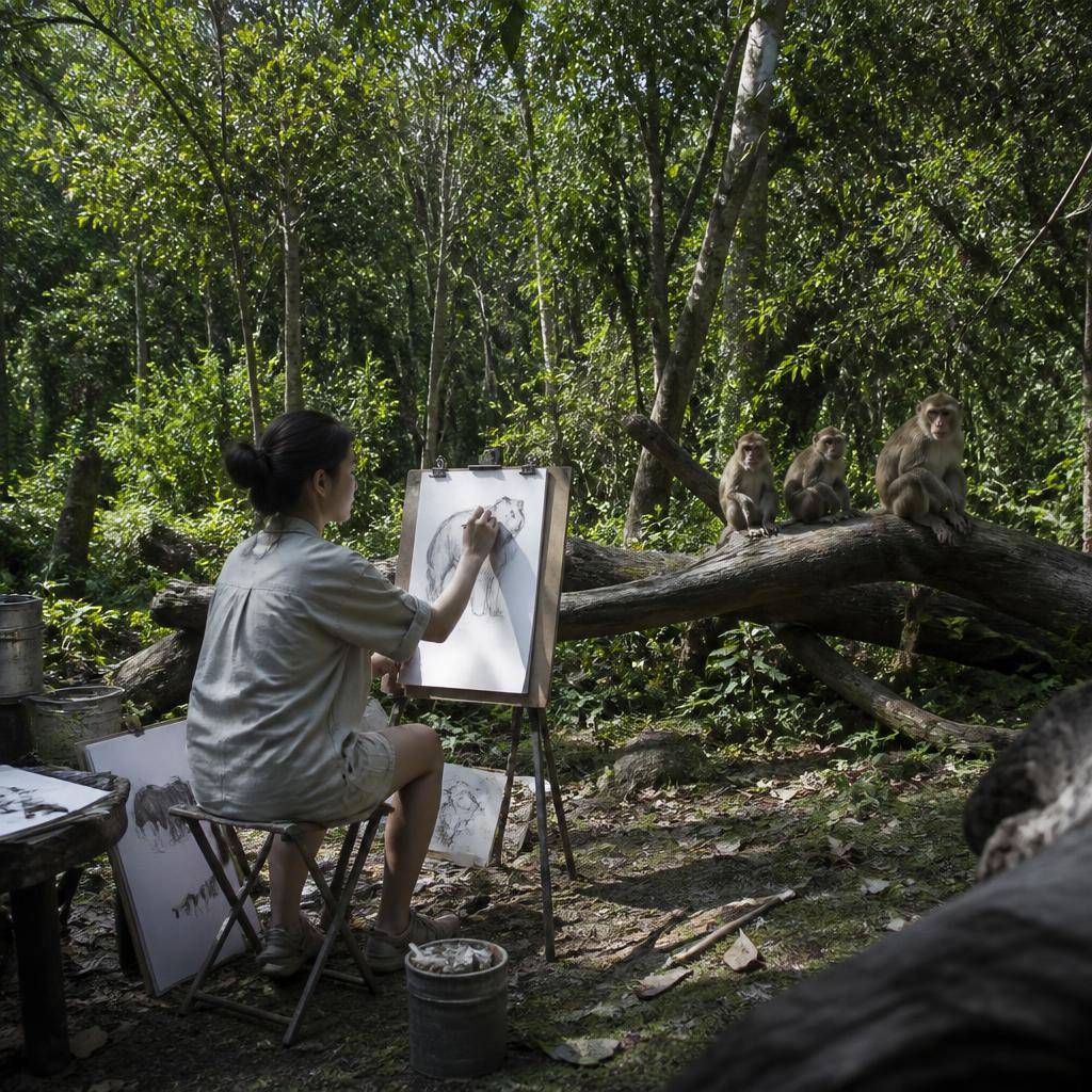 วาดภาพสัตว์ในท่าทางธรรมชาติโดยไม่ทำให้ดูแข็งทื่อ